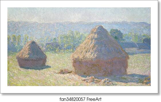 Free art print of Haystacks, end of Summer by Claude Monet Free art print of Haystacks, end of Summer by Claude Monet