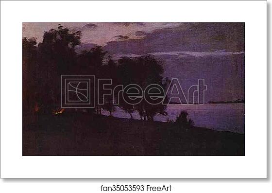 Free art print of Bonfire by Isaac Levitan Free art print of Bonfire by Isaac Levitan
