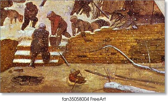 Free art print of Adoration of the Magi in Winter Landscape. Detail by Pieter Bruegel The Elder