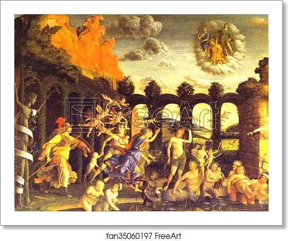 Free art print of Minerva Chases the Vices from the Garden of Virtue by Andrea Mantegna