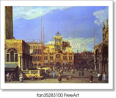 Free art print of Piazza San Marco: the Clocktower by Giovanni Antonio Canale, Called Canaletto Free art print of Piazza San Marco: the Clocktower by Giovanni Antonio Canale, Called Canaletto
