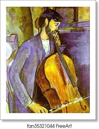 Free art print of Study for The Cellist by Amedeo Modigliani