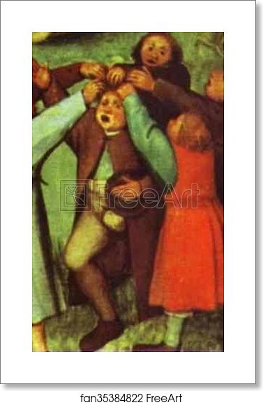 Free art print of Children's Games. Detail by Pieter Bruegel The Elder Free art print of Children's Games. Detail by Pieter Bruegel The Elder
