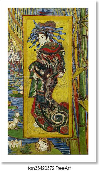 Free art print of Courtesan: after Eisen by Vincent Van Gogh Free art print of Courtesan: after Eisen by Vincent Van Gogh
