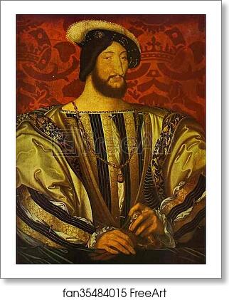 Free art print of Portrait of Francis I by Jean Clouet