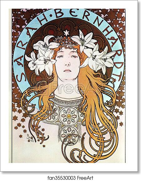 Free art print of Sarah Bernhardt by Alphonse Mucha Free art print of Sarah Bernhardt by Alphonse Mucha