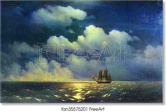 Free art print of Meeting of the Brig Mercury with the Russian Squadron After the Defeat of Two Turkish Battleships by Ivan Aivazovsky