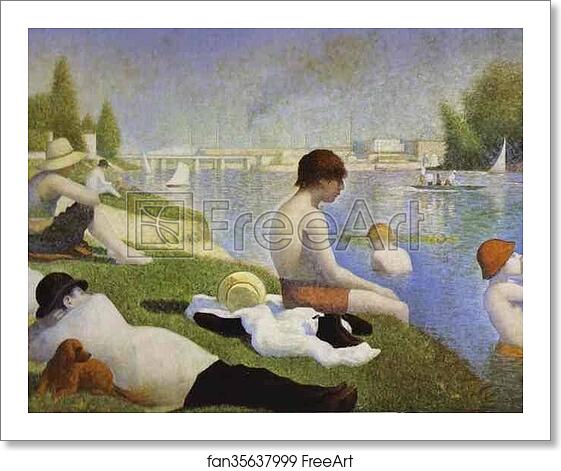 Free art print of Bathers at Asnières by Georges Seurat