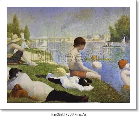 Free art print of Bathers at Asnières by Georges Seurat Free art print of Bathers at Asnières by Georges Seurat