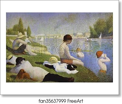 Free art print of Bathers at Asnières by Georges Seurat