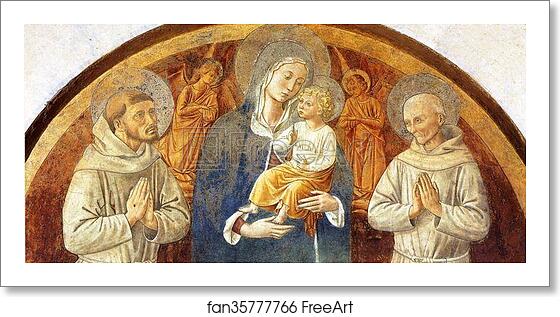 Free art print of Madonna and Child between St. Francis and St. Bernardine of Siena by Benozzo Gozzoli Free art print of Madonna and Child between St. Francis and St. Bernardine of Siena by Benozzo Gozzoli