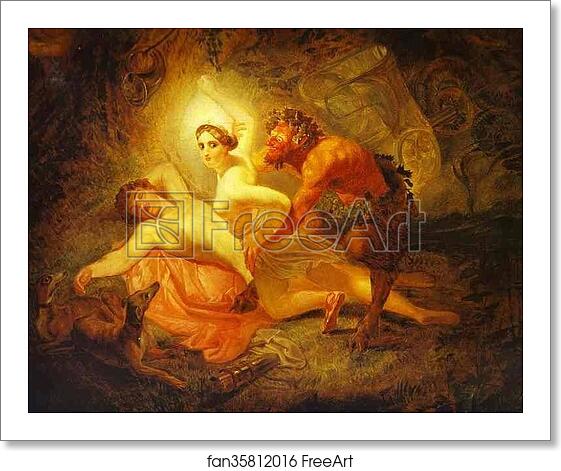 Free art print of Diana, Endymion, and Satyr by Karl Brulloff Free art print of Diana, Endymion, and Satyr by Karl Brulloff