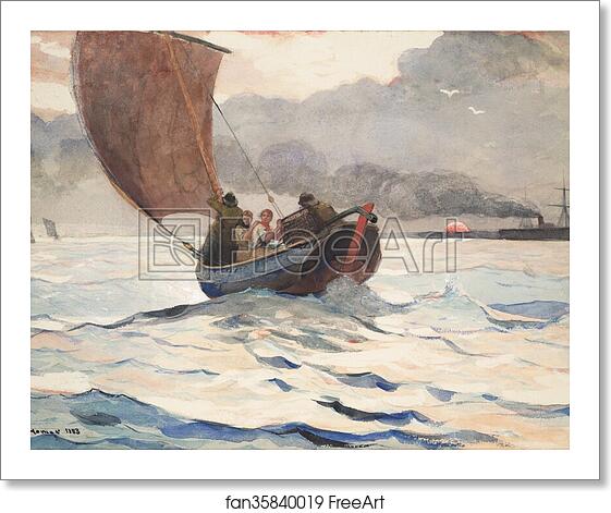 Free art print of Returning Fishing Boats by Winslow Homer