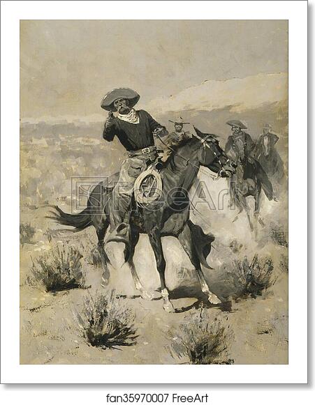 Free art print of Days on the Range ("Hands Up!") by Frederic Remington Free art print of Days on the Range ("Hands Up!") by Frederic Remington