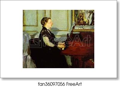 Free art print of Mme. Manet at the Piano by Edouard Manet