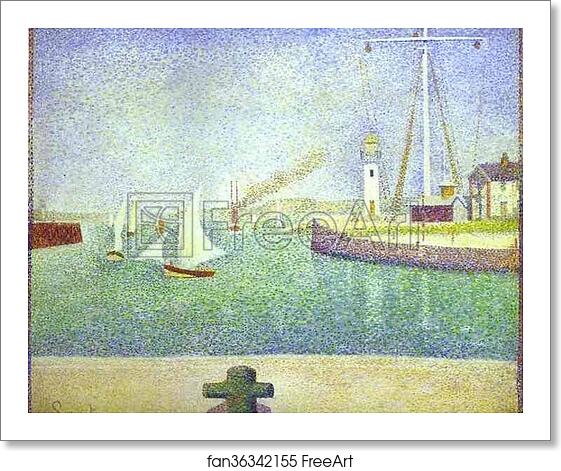 Free art print of The Harbour Entrance, Honfleur by Georges Seurat Free art print of The Harbour Entrance, Honfleur by Georges Seurat