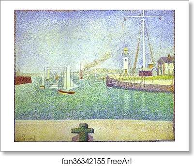 Free art print of The Harbour Entrance, Honfleur by Georges Seurat