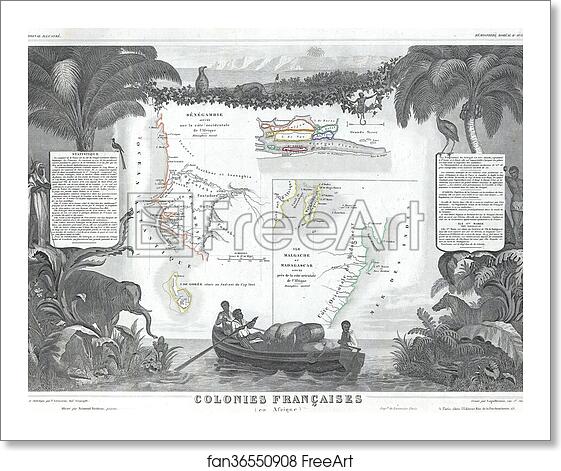 Free art print of Colonies Francaises. (en Afrique.) by Victor Jules Levasseur Free art print of Colonies Francaises. (en Afrique.) by Victor Jules Levasseur