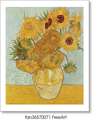 Free art print of Vase with 12 sunflowers by Vincent Van Gogh Free art print of Vase with 12 sunflowers by Vincent Van Gogh