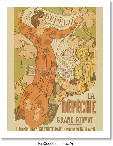 Free art print of La Dépêche de Toulouse. by Maurice Denis
