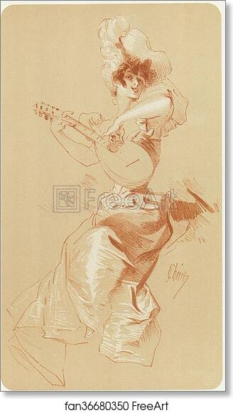 Free art print of Original drawing for Les Maîtres de l’Affiche from issue 37, Dec. 1898. by Jules Chéret