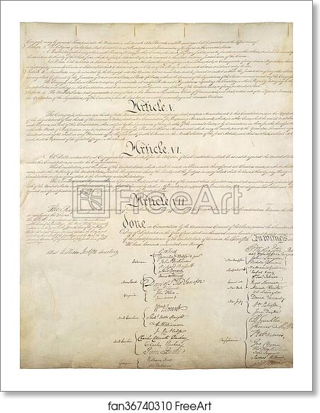 Free art print of Constitution of the United States, Page 4 of 4 by Constitutional Convention Free art print of Constitution of the United States, Page 4 of 4 by Constitutional Convention