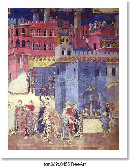 Free art print of Allegory of Good Government. Detail by Ambrogio Lorenzetti Free art print of Allegory of Good Government. Detail by Ambrogio Lorenzetti