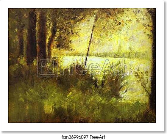 Free art print of Grassy Hill by Georges Seurat Free art print of Grassy Hill by Georges Seurat