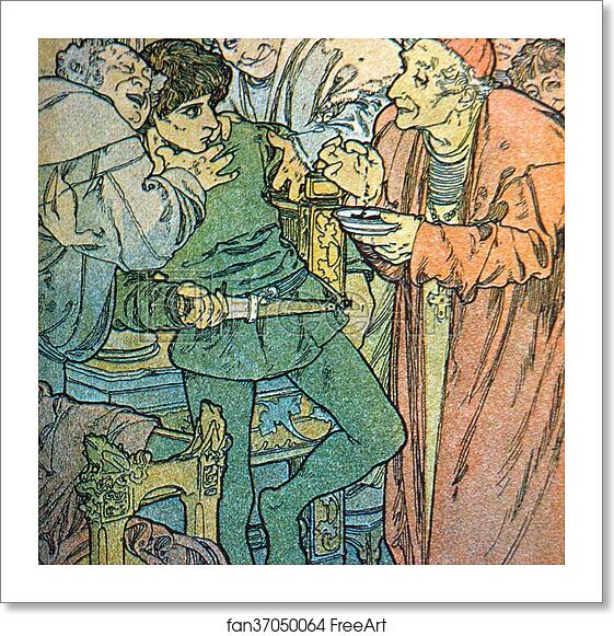 Free art print of Clio by Alphonse Mucha