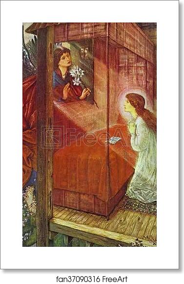 Free art print of The Annunciation. The Flower of God by Sir Edward Coley Burne-Jones Free art print of The Annunciation. The Flower of God by Sir Edward Coley Burne-Jones