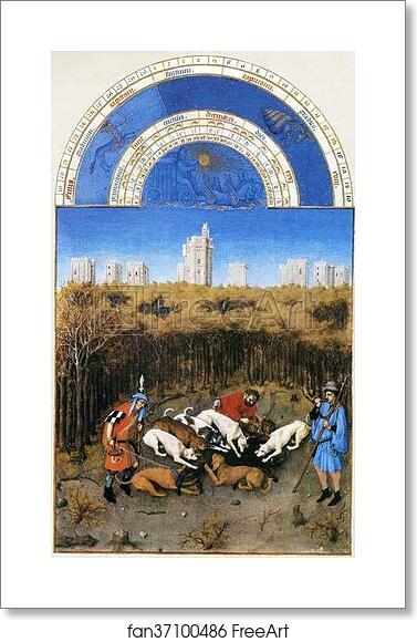 Free art print of Les tr�s riches heures du Duc de Berry. December. Chateau de Vincennes by Limbourg Brothers Free art print of Les tr�s riches heures du Duc de Berry. December. Chateau de Vincennes by Limbourg Brothers