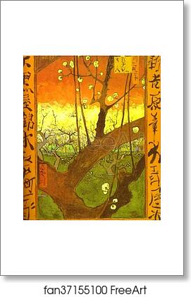 Free art print of Japonaiserie: Plum tree in Bloom (after Hiroshige) by Vincent Van Gogh