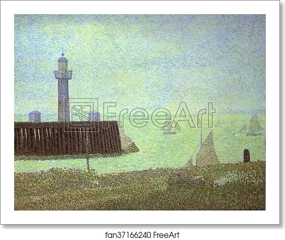 Free art print of The End of a Jetty, Honfleur by Georges Seurat Free art print of The End of a Jetty, Honfleur by Georges Seurat