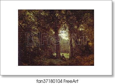 Free art print of The Clearing. Memory of Ville d'Avray by Jean-Baptiste-Camille Corot