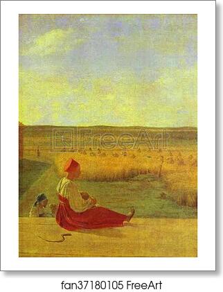 Free art print of Harvesting. Summer by Alexey Venetsianov