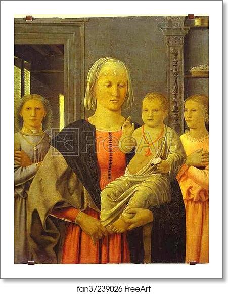 Free art print of Virgin with Child Giving His Blessing and Two Angels. (The Senigallia Madonna) by Piero Della Francesca Free art print of Virgin with Child Giving His Blessing and Two Angels. (The Senigallia Madonna) by Piero Della Francesca