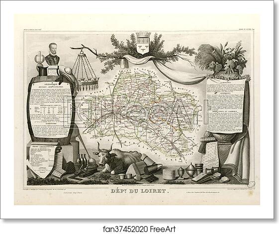 Free art print of Dépt. du Loiret (région du Centre) by Victor Jules Levasseur Free art print of Dépt. du Loiret (région du Centre) by Victor Jules Levasseur