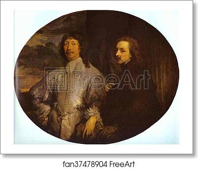 Free art print of Self-Portrait with Sir Endymion Porter by Sir Anthony Van Dyck