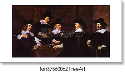 Free art print of The Governors of the Hospital of St.Elisabeth by Frans Hals