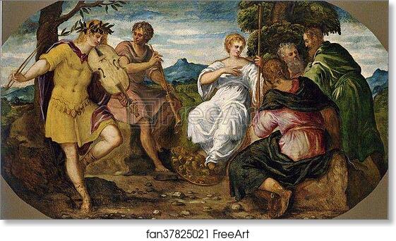 Free art print of Contest Between Apollo and Marsyas by Jacopo Robusti, Called Tintoretto