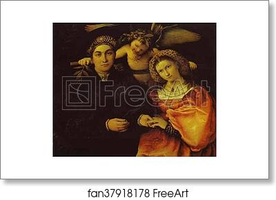 Free art print of Portrait of Messer Marsilio and His Wife by Lorenzo Lotto
