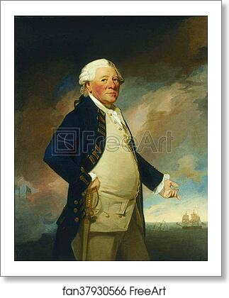 Free art print of Portrait of Vice-Admiral Sir Hyde Parker, 5th Baronet by George Romney