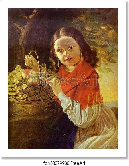Free art print of Girl with Fruit by Ivan Khrutsky Free art print of Girl with Fruit by Ivan Khrutsky