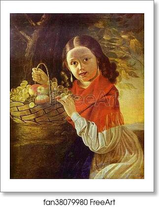 Free art print of Girl with Fruit by Ivan Khrutsky
