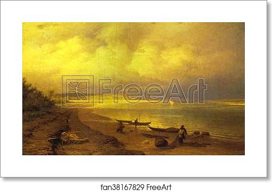 Free art print of Bank of the Volga after a Thunderstorm by Feodor Vasilyev Free art print of Bank of the Volga after a Thunderstorm by Feodor Vasilyev