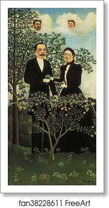 Free art print of The Present and the Past or Philosophical Thought by Henri Rousseau