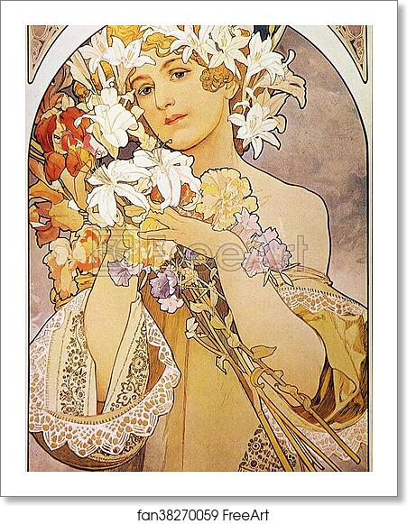 Free art print of Flowers by Alphonse Mucha Free art print of Flowers by Alphonse Mucha