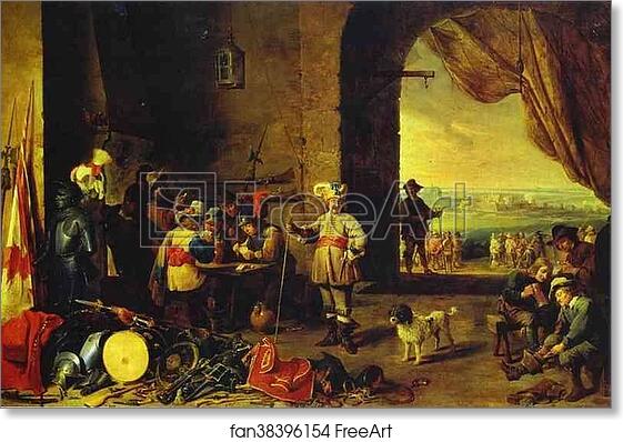 Free art print of Guardsroom by David Teniers The Younger
