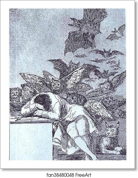Free art print of The Sleep of Reason Produces Monsters. (El sueno de la razon produce monstruos) by Francisco De Goya Y Lucientes Free art print of The Sleep of Reason Produces Monsters. (El sueno de la razon produce monstruos) by Francisco De Goya Y Lucientes