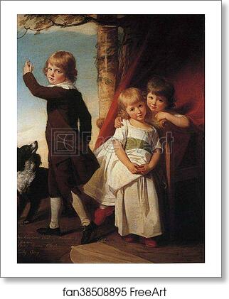 Free art print of The Charteris Children by George Romney